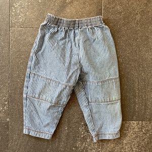 6-12 month pin striped denim 80’s jeans